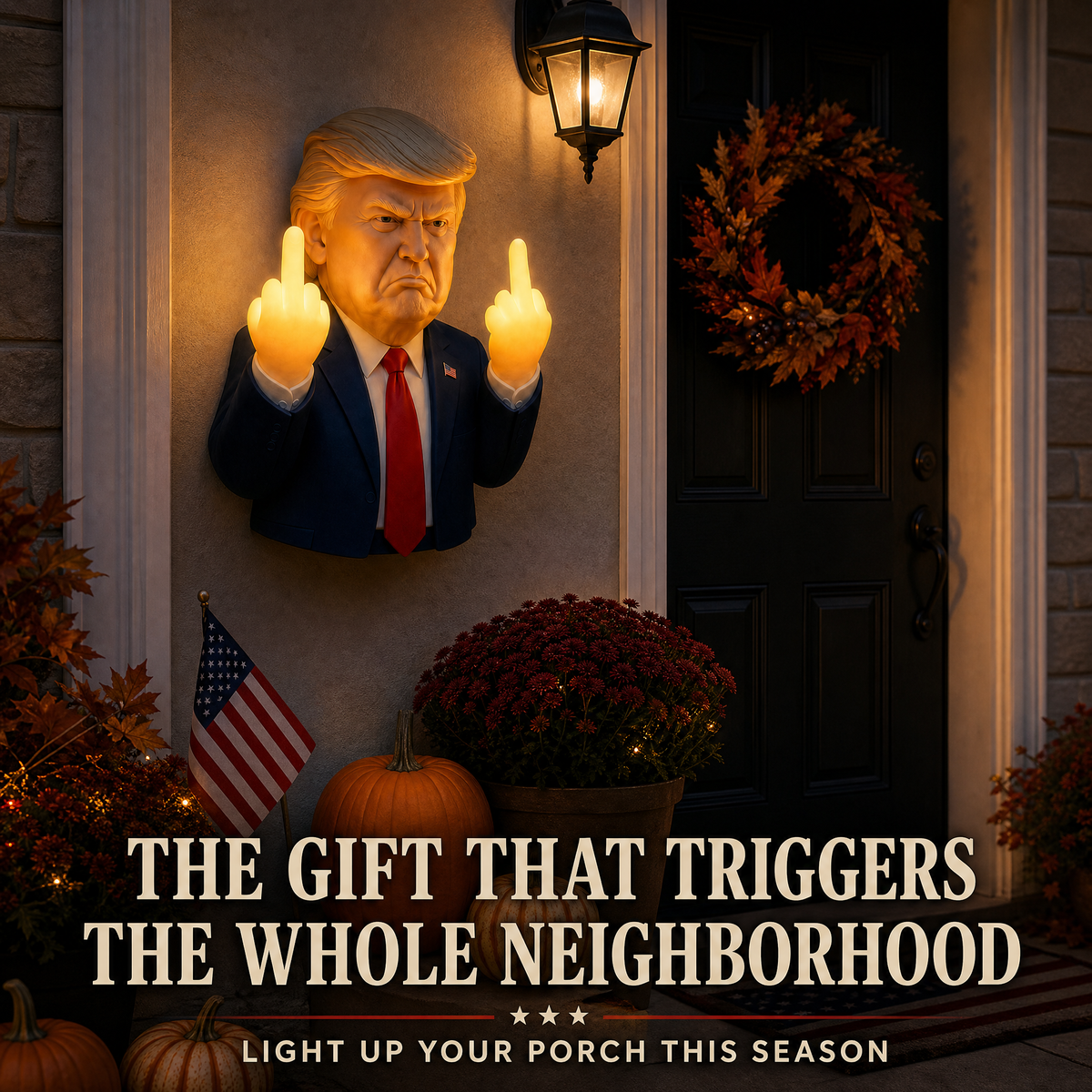 Trump Middle Finger Night Light