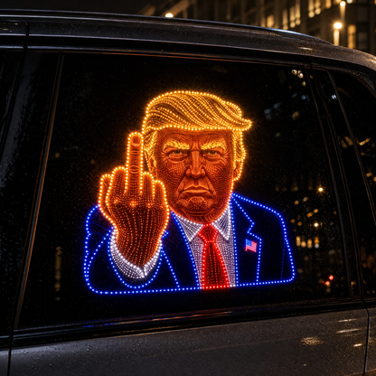 Middle Finger Trump Car Light