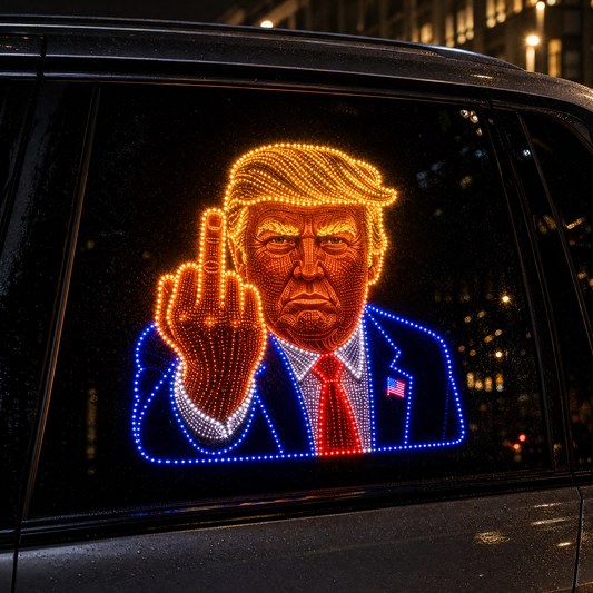 Middle Finger Trump Car Light